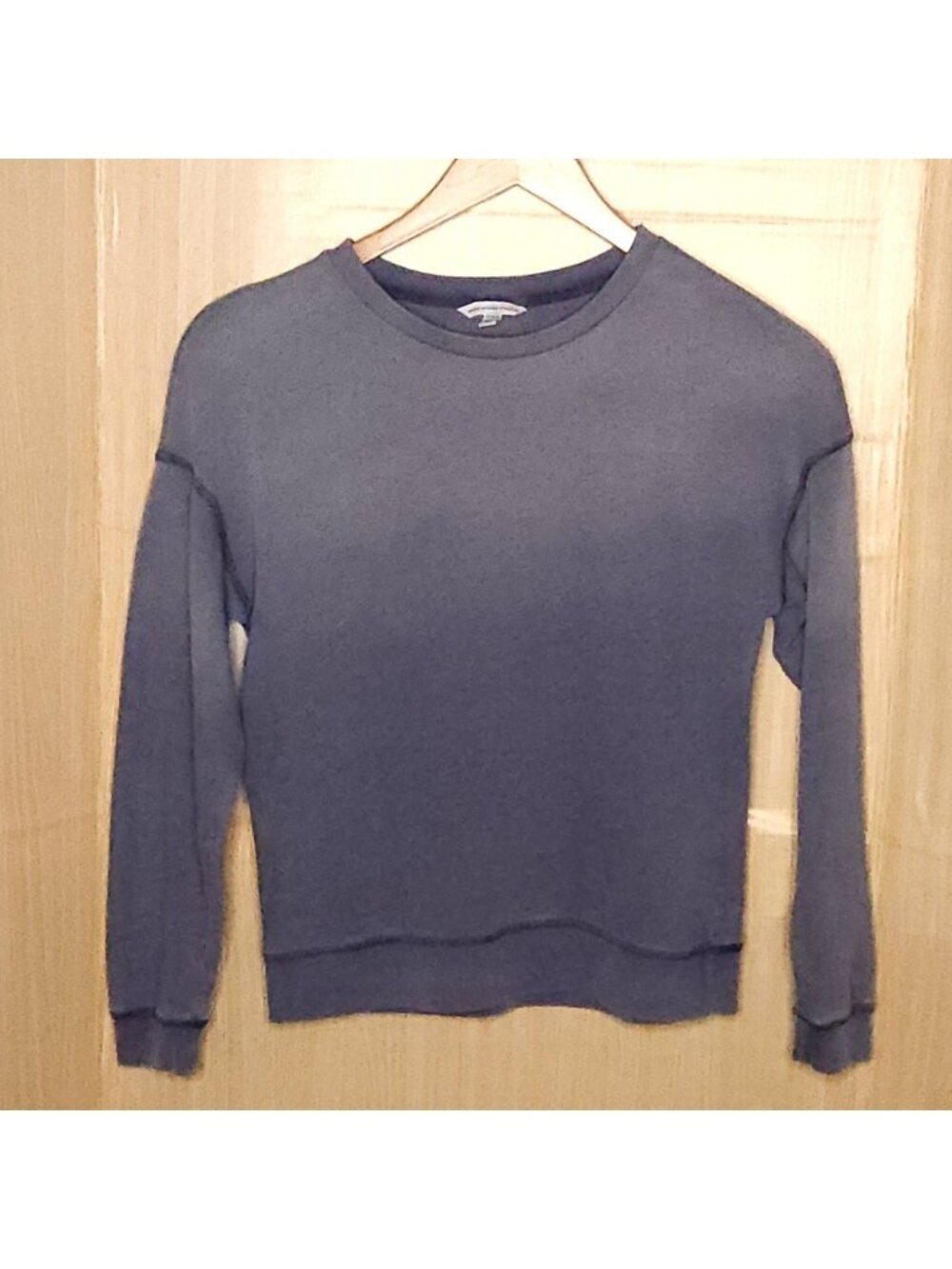 American Eagle Women's Faded Look Blue Sweatshirt Medium